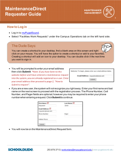 FILL OUT FORM - University of Puget Sound
