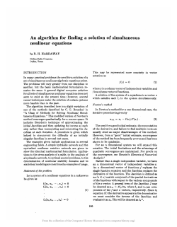 An algorithm for finding a solution of simultaneous nonlinear equations