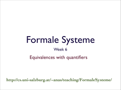 Equivalences with quantifiers