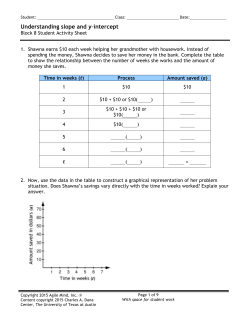 Understanding slope and y