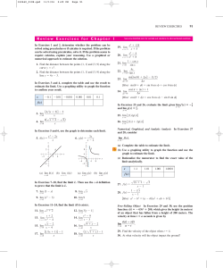 Review Exercises for Chapter 1