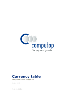 Currency table