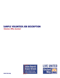 Sample Volunteer Job Description