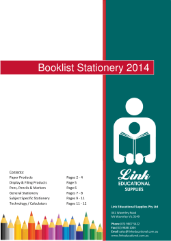 Stationery Catalogue - Link Educational Supplies