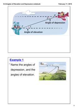 8-5 Angles of Elevation and Depression.notebook