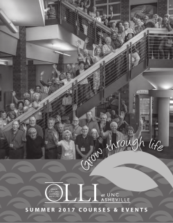 Summer 2017 Catalog - Osher Lifelong Learning Institute