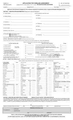 FA-1 - Application for Farmland Assessment