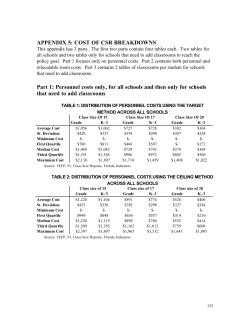 Personnel costs only, for all schools and then only for schools that