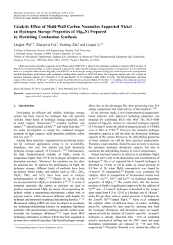 Catalytic Effect of Multi-Wall Carbon Nanotubes Supported Nickel on