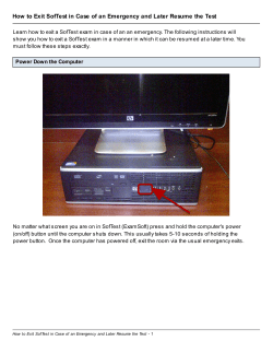 How to Exit SofTest in Case of an Emergency and Later Resume the