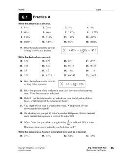 6.1 Practice A - Steilacoom School District
