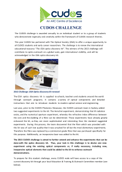cudos challenge - The Optical Society