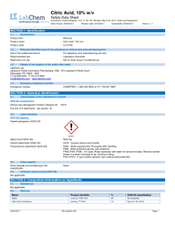 Citric Acid, 10% w/v