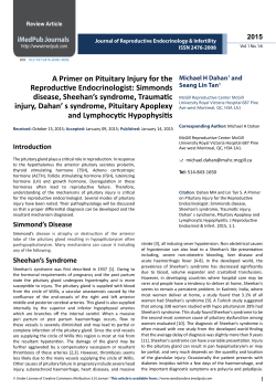 Simmonds disease, Sheehan`s syndrome, Traumatic injury, Dah