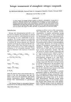 Isotopic measurement of atmospheric nitrogen compounds