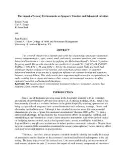 The Impact of Sensory Environments on Customer Emotion and