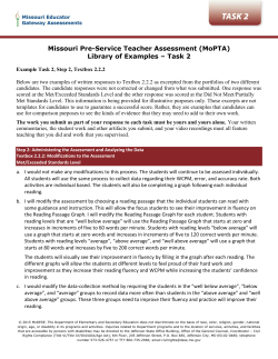 Textbox 2.2.2 - The Missouri Performance Assessments
