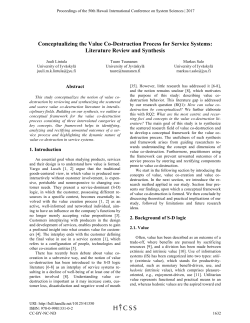 Conceptualizing the Value Co-Destruction Process