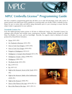 MPLC Umbrella License&reg; Programming Guide