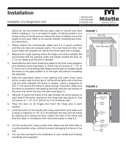Installation Simple door