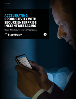 accelerating productivity with secure enterprise instant messaging