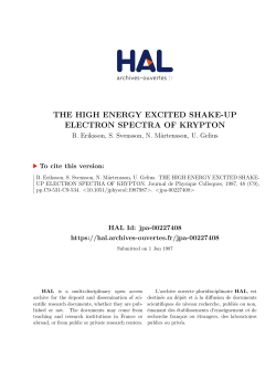 the high energy excited shake-up electron spectra of krypton