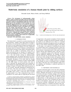 Multi-Body Simulation of a Human Thumb Joint by