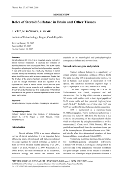 Roles of Steroid Sulfatase in Brain and Other Tissues