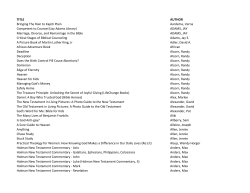 (Jay Adams Library) ADAMS, JAY Marriage, Divo