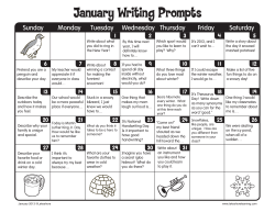 January Writing Prompts