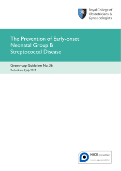 The Prevention of Early-onset Neonatal Group B