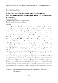 A Study of Contemporary Brain Death Controversies: The Boundary