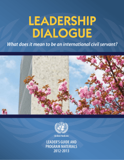 leadership dialogue - the United Nations