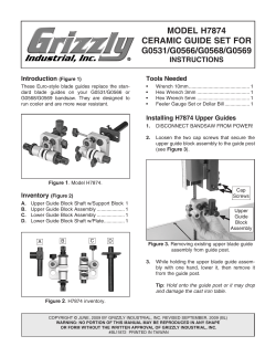model h7874 ceramic guide set for g0531/g0566