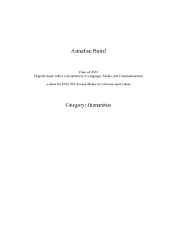 Annalise Baird, &ldquo;The Abject, the Uncanny, and the Sublime: A