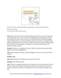 How to Create a Remarkable Experience on Your Life Science
