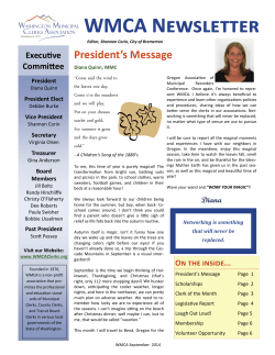 September - Washington Municipal Clerks Association