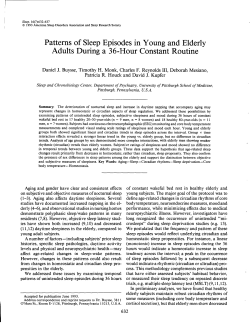 Patterns of Sleep Episodes in Young and Elderly Adults During a 36
