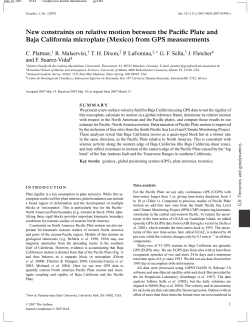 New constraints on relative motion between the Pacific Plate and