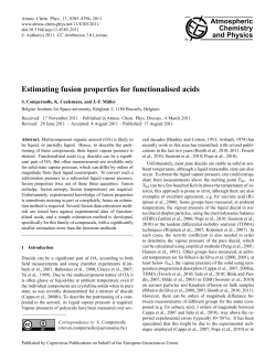 Estimating fusion properties for functionalised acids