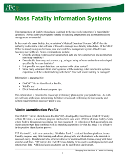 Mass Fatality Information Systems