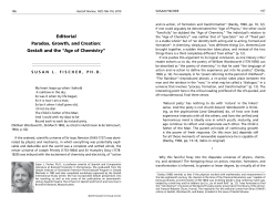 Editorial Paradox, Growth, and Creation: Gestalt and the &ldquo;Age of