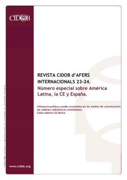 REVISTA CIDOB d`AFERS INTERNACIONALS 23