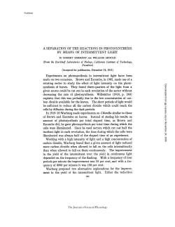 A SEPARATION OF THE REACTIONS IN PHOTOSYNTHESIS BY