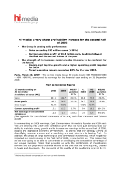 a very sharp profitability increase for the second half of 2008