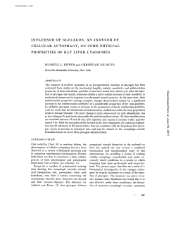influence of glucagon, an inducer of cellular autophagy, on some