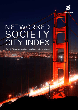 Networked Society City Index Part 3: Triple bottom line