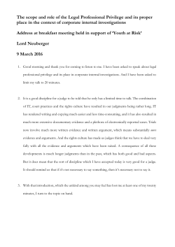Lord Neuberger 9 March 2016