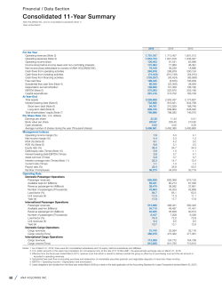 Financial / Data Section