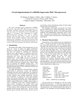 Circuit Implementation of a 600MHz Superscalar RISC Microprocessor
